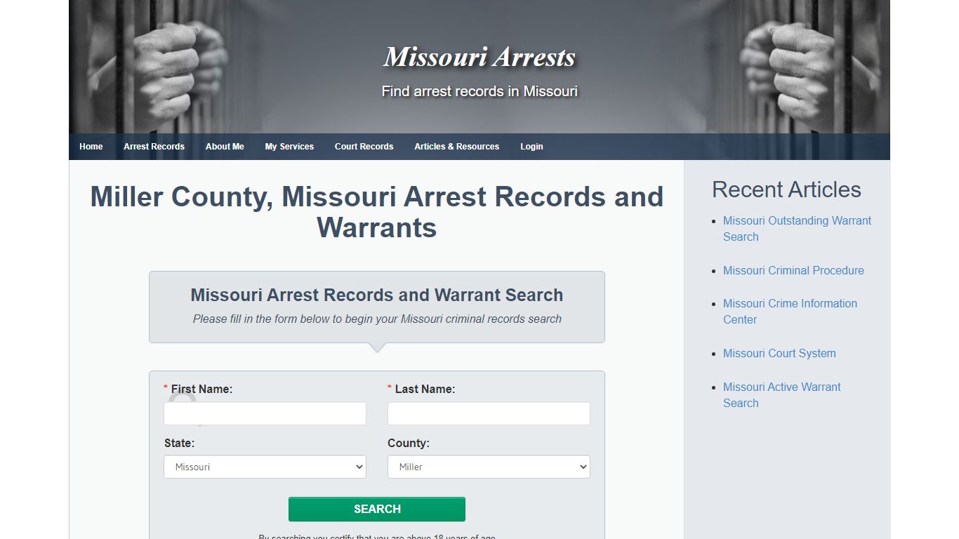 Miller County, Missouri Arrest Records and Warrants