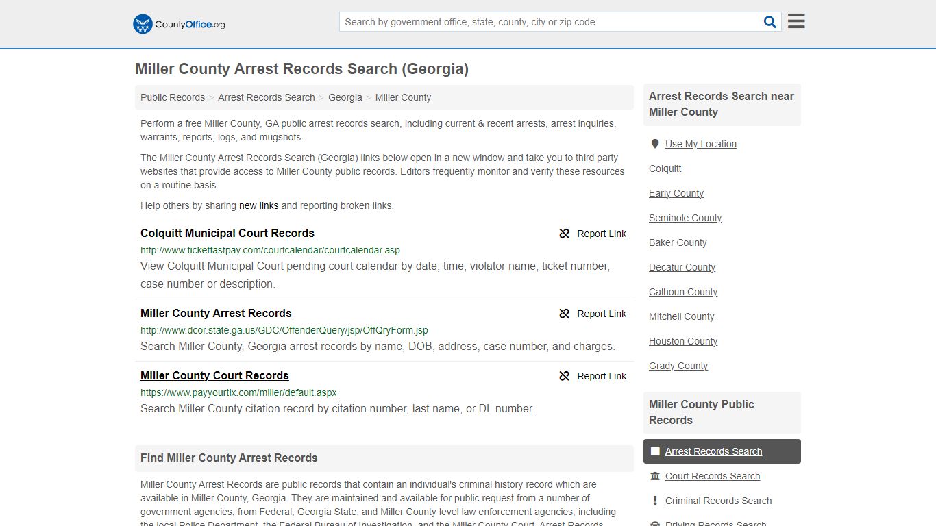 Arrest Records Search - Miller County, GA (Arrests & Mugshots)