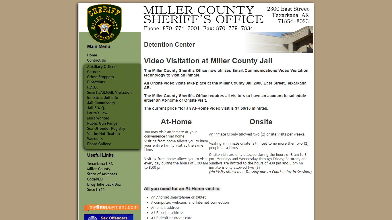 Inmate & Jail Info - millercountyso.us
